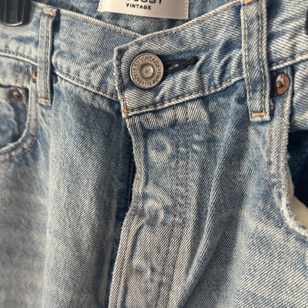 Moussy Vintage Light Blue Distressed Jeans - Picture 3 of 9